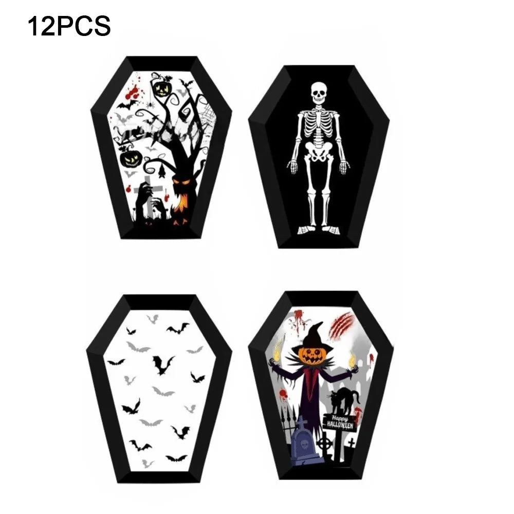 Halloween Paper Cookie Gift Boxes Snack Trays – 12 Pack Cookie Gift Boxes Richie's Black 5x5x5cm
