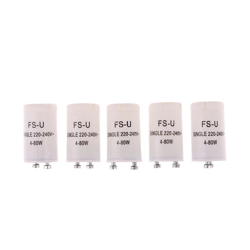 5-Pack Fluorescent Light Starters AC220-240V 4-80W CE RoHS Fluorescent Starter Richie's White