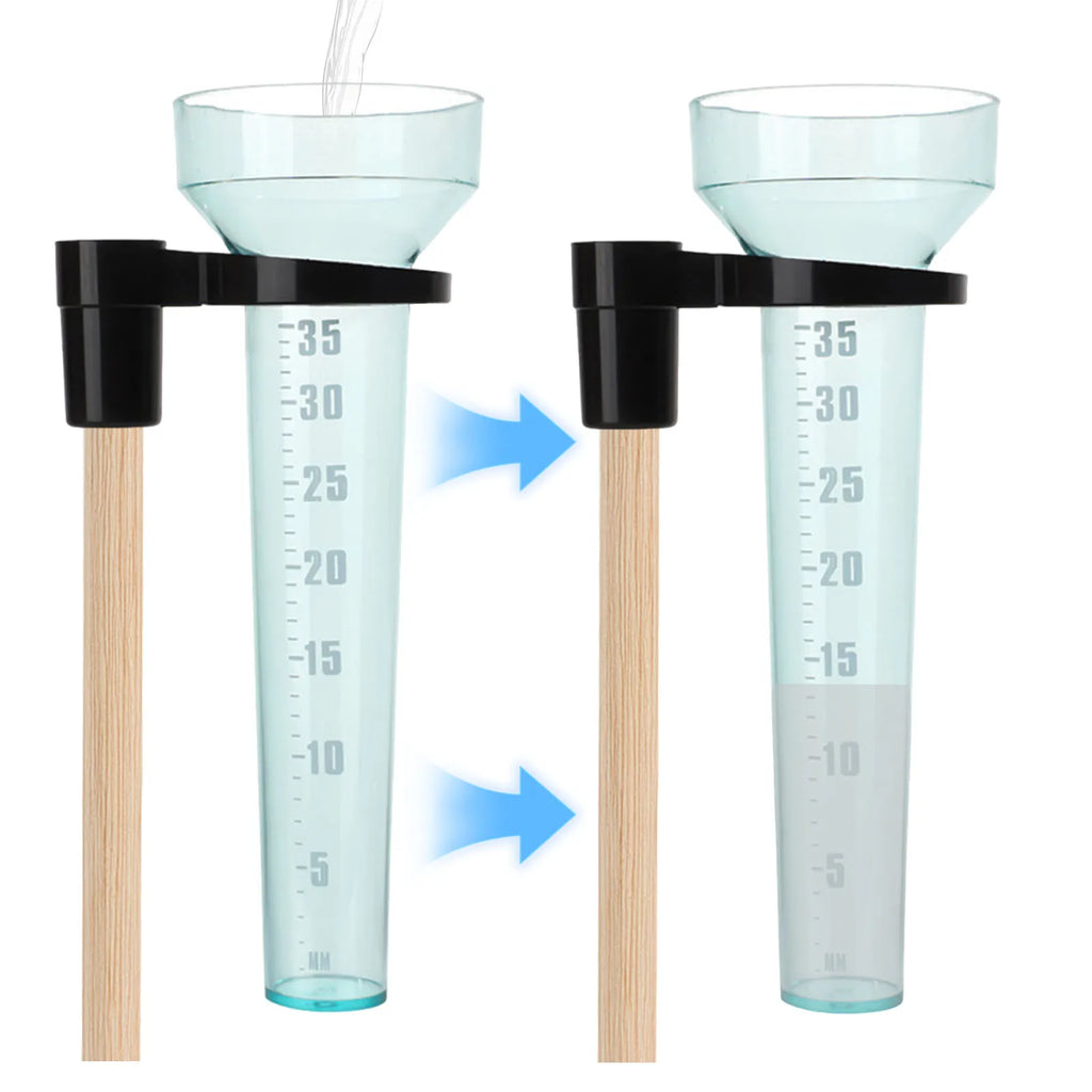 Plastic Rain Gauge with Holder – 35mm Outdoor Rainfall Meter Rain Gauge Richie's