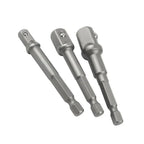 Chrome Vanadium Socket Adapter Set – Hex Shank 1/4" 3/8" 1/2" Socket Adapter Set Richie's