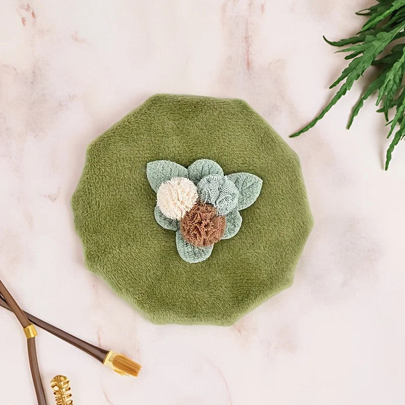 Green Velvet Door Handle Glove – Floral Embroidery Protector Door Handle Cover Richie's