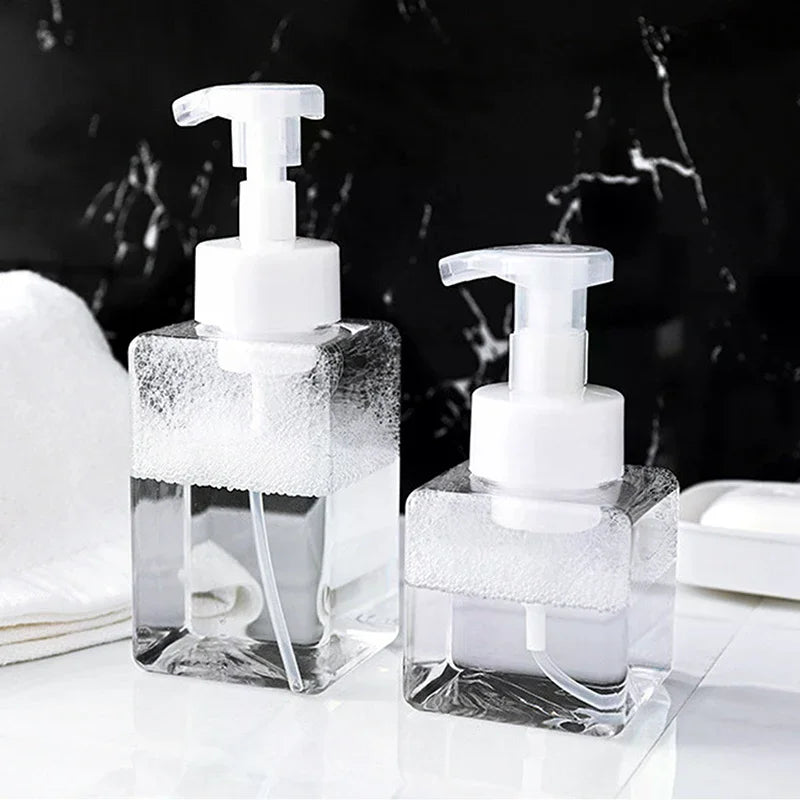 Clear Foam Pump Dispenser Bottles 250ml & 450ml Refillable Foam Pump Dispenser Richie's