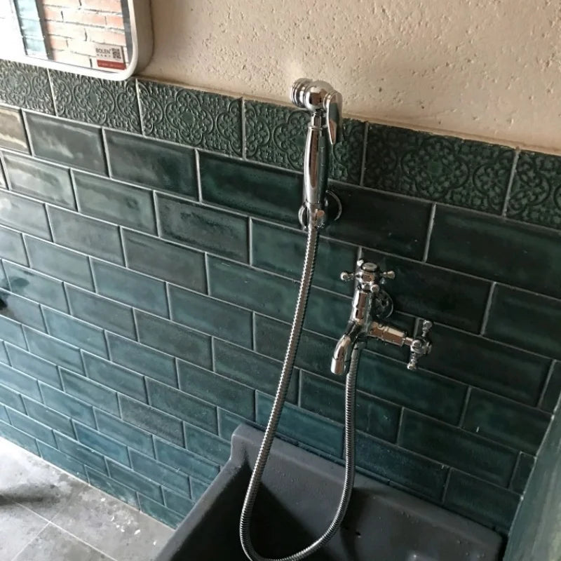 1/2" Dual Control 2-Outlet Wall Faucet – Garden & Bathroom Dual Outlet Faucet Richie's