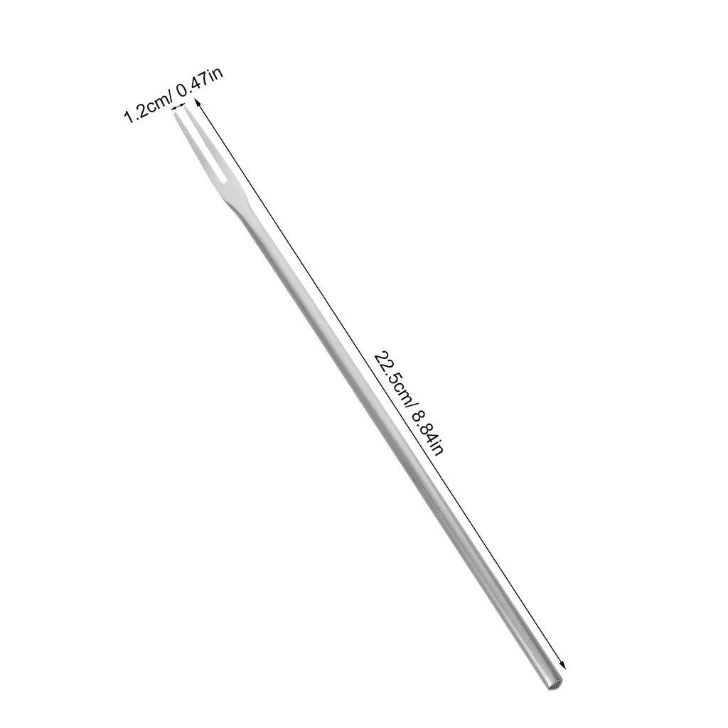 3-Piece Stainless Steel Long Handle Fruit & Dessert Forks Dessert Fork Set Richie's