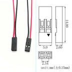 10Pcs 2.54mm 2-Pin Female Jumper Wires 26AWG Arduino DIY Jumper Wire Connectors Richie's