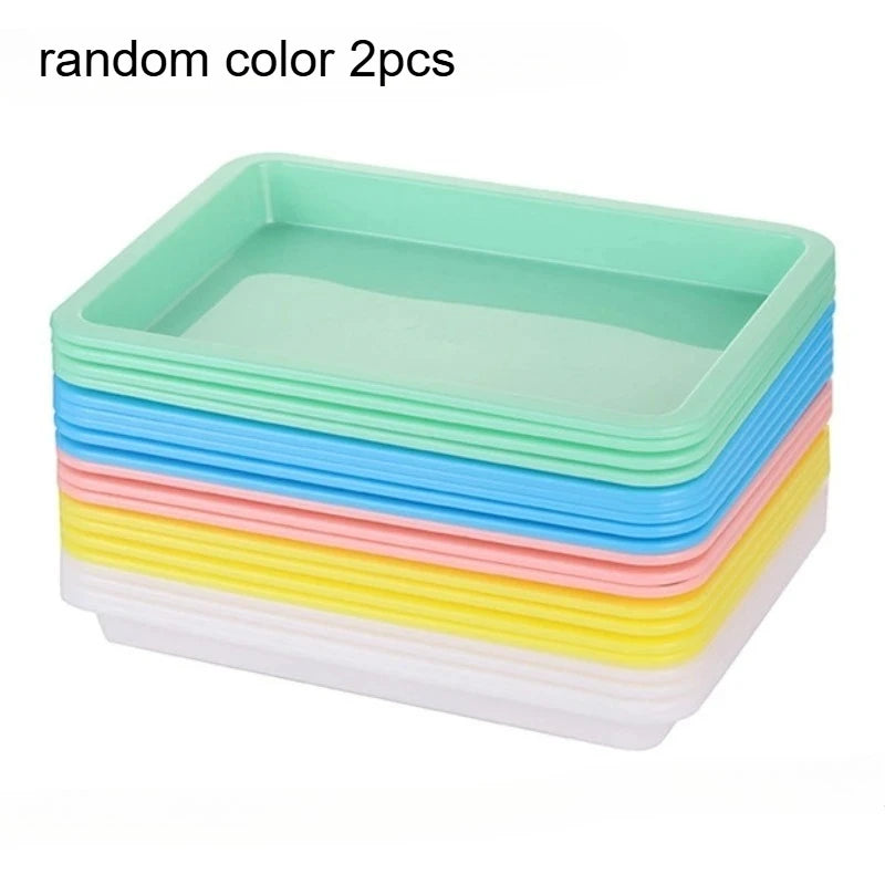 2-Pack Plastic Storage Trays for Crafts, Sand, Painting & Home Plastic Storage Tray Richie's Random Color 2pcs
