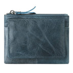 Genuine Leather Women's Card Holder Money Clip Wallet Leather Wallet Richie's Blue