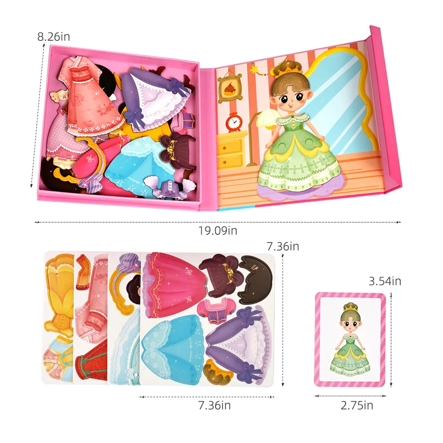 Kids Magnetic Puzzle Book – Crazy Face Dress-Up Learning Game Magnetic Puzzle Game Richie's