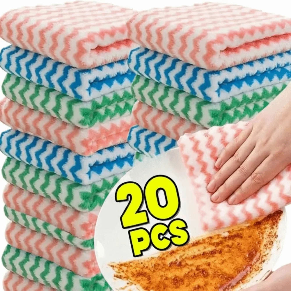 Coral Velvet Microfiber Cleaning Cloths – Reusable 5/10/20 Pack Microfiber Cleaning Cloth Richie's