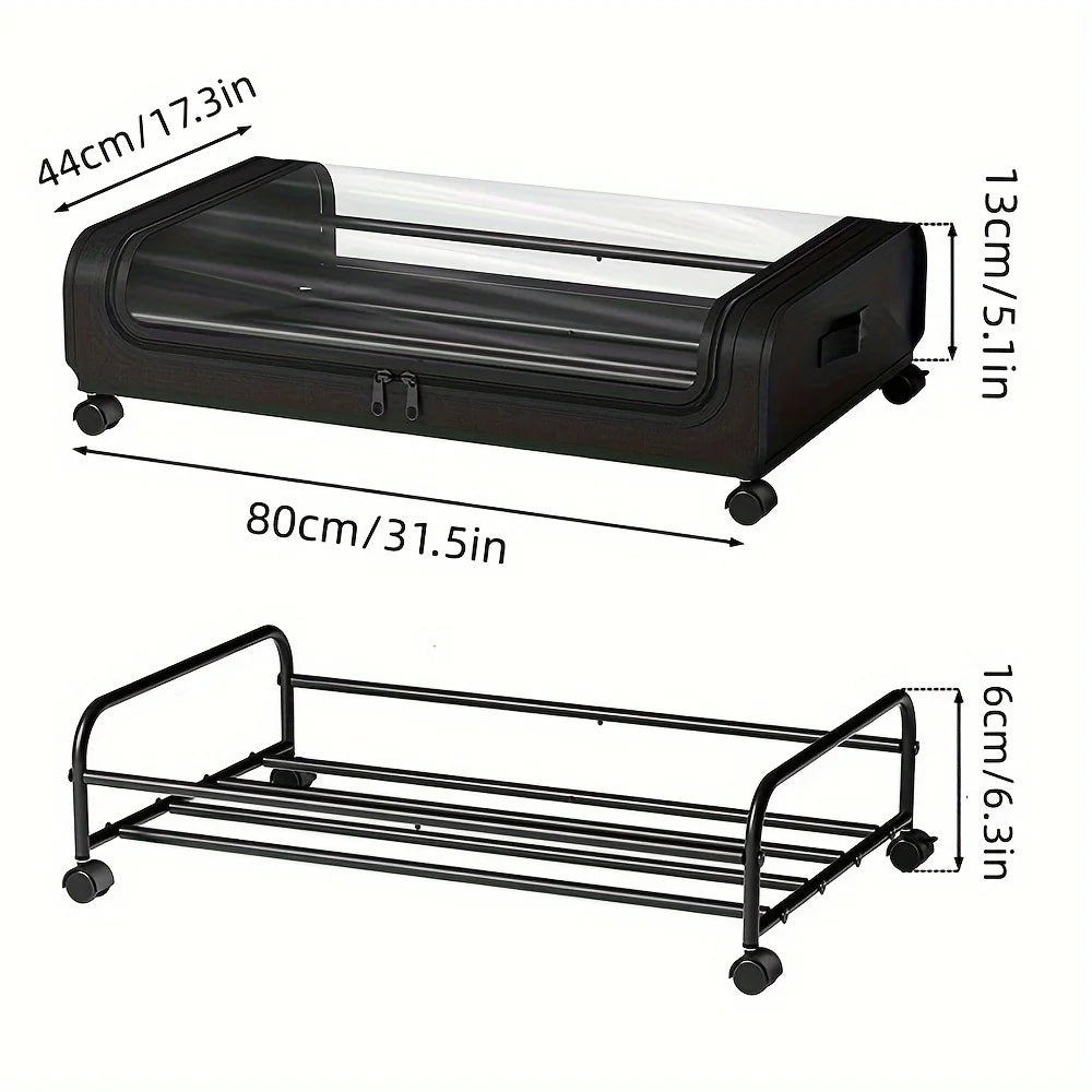 Under Bed Storage Bins with Wheels & Lid | Home Organizer Under Bed Storage Bin Richie's