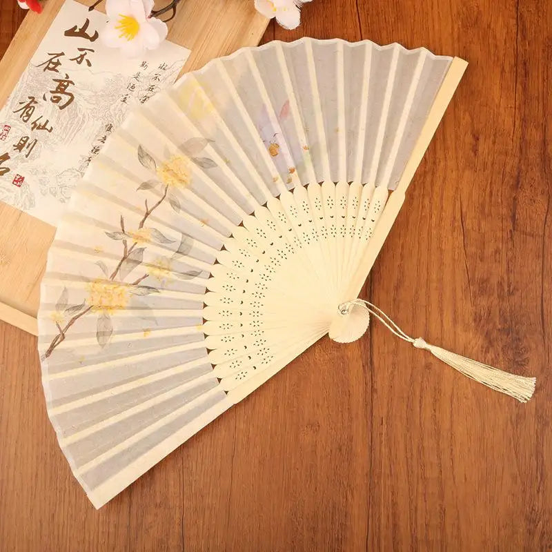 Chinese Foldable Hand Fan – Wood Wedding & Costume Prop Foldable Hand Fan Richie's A2