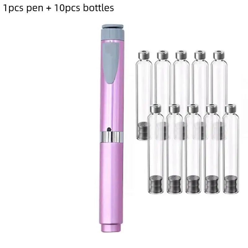 Magic Tattoo Pen Kit with Cartridges & Sterile Bottles | Pro Set Tattoo Pen Kit Richie's 1Set-Pink