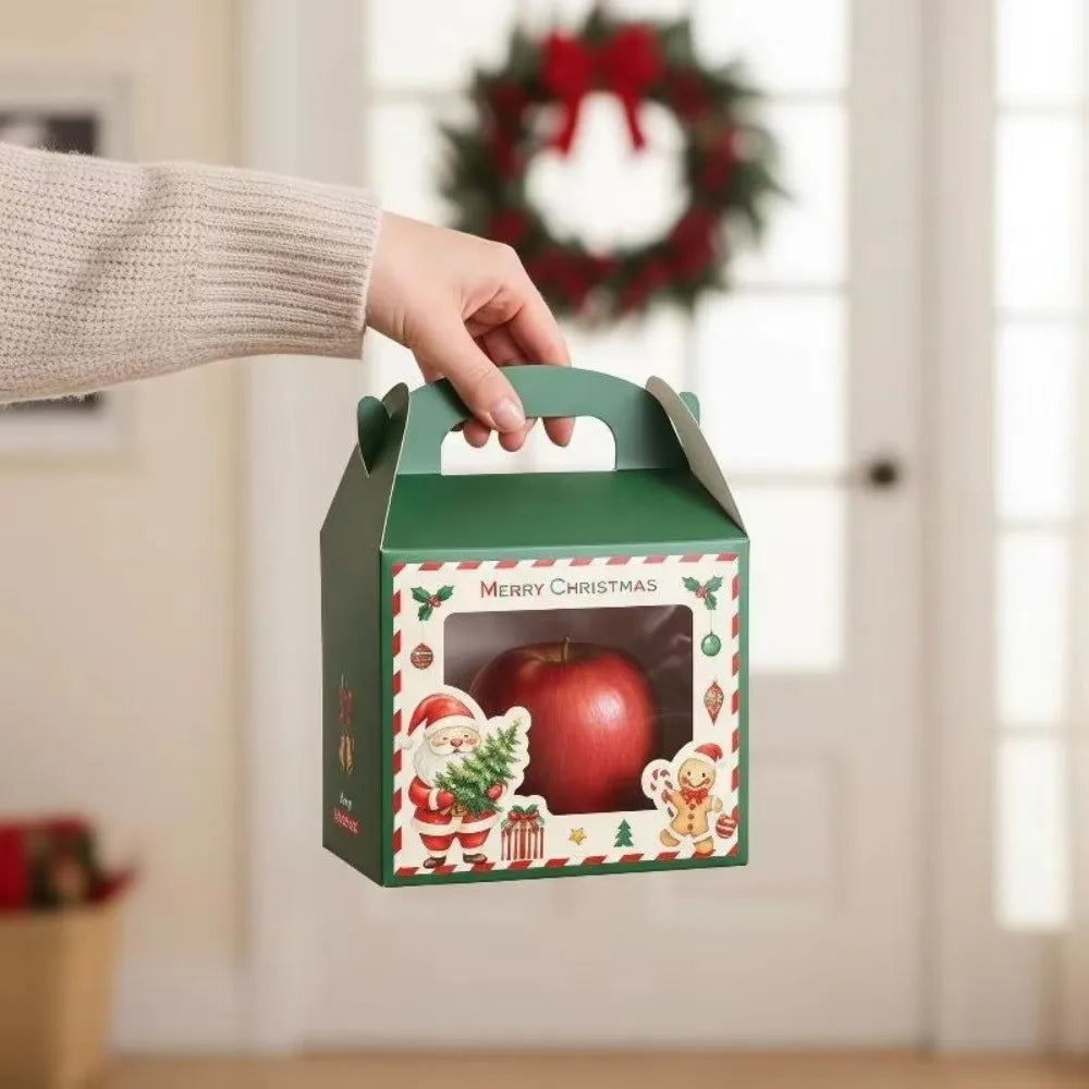 5-Pack Christmas Gift Boxes Clear Window & Handle | Foldable Christmas Gift Box Richie's