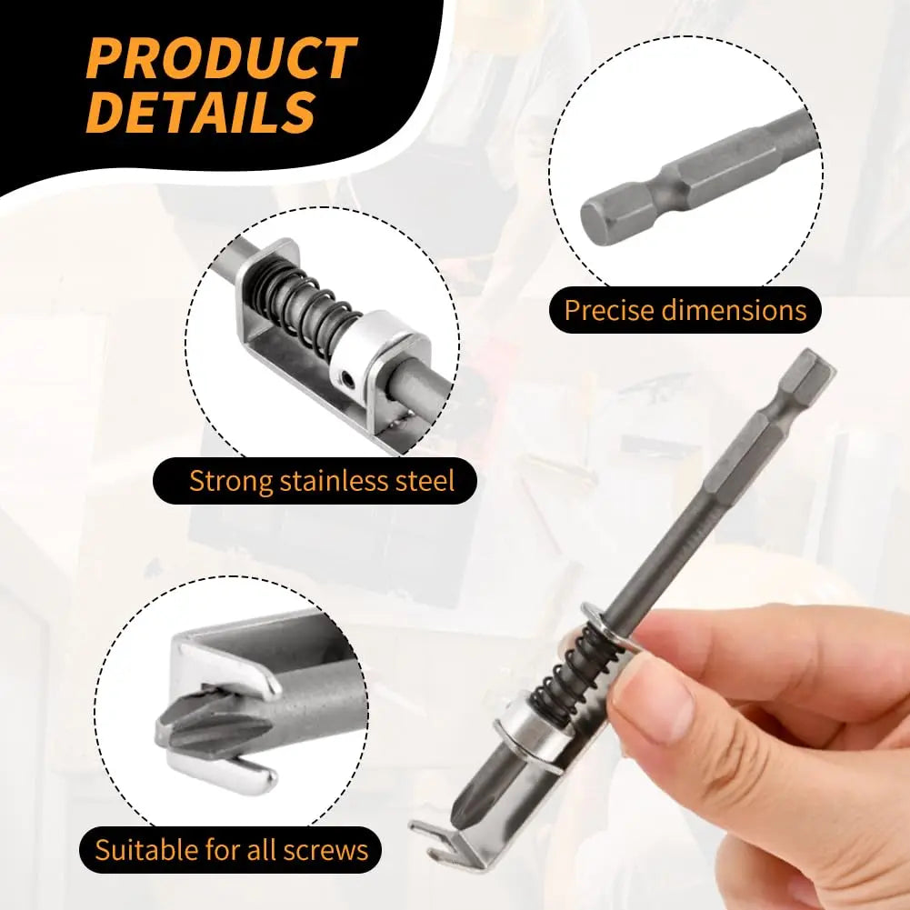 2-Pack Spring-Loaded Screw Holder Drill Bit – Anti-Drop Drill Bit Holder Richie's