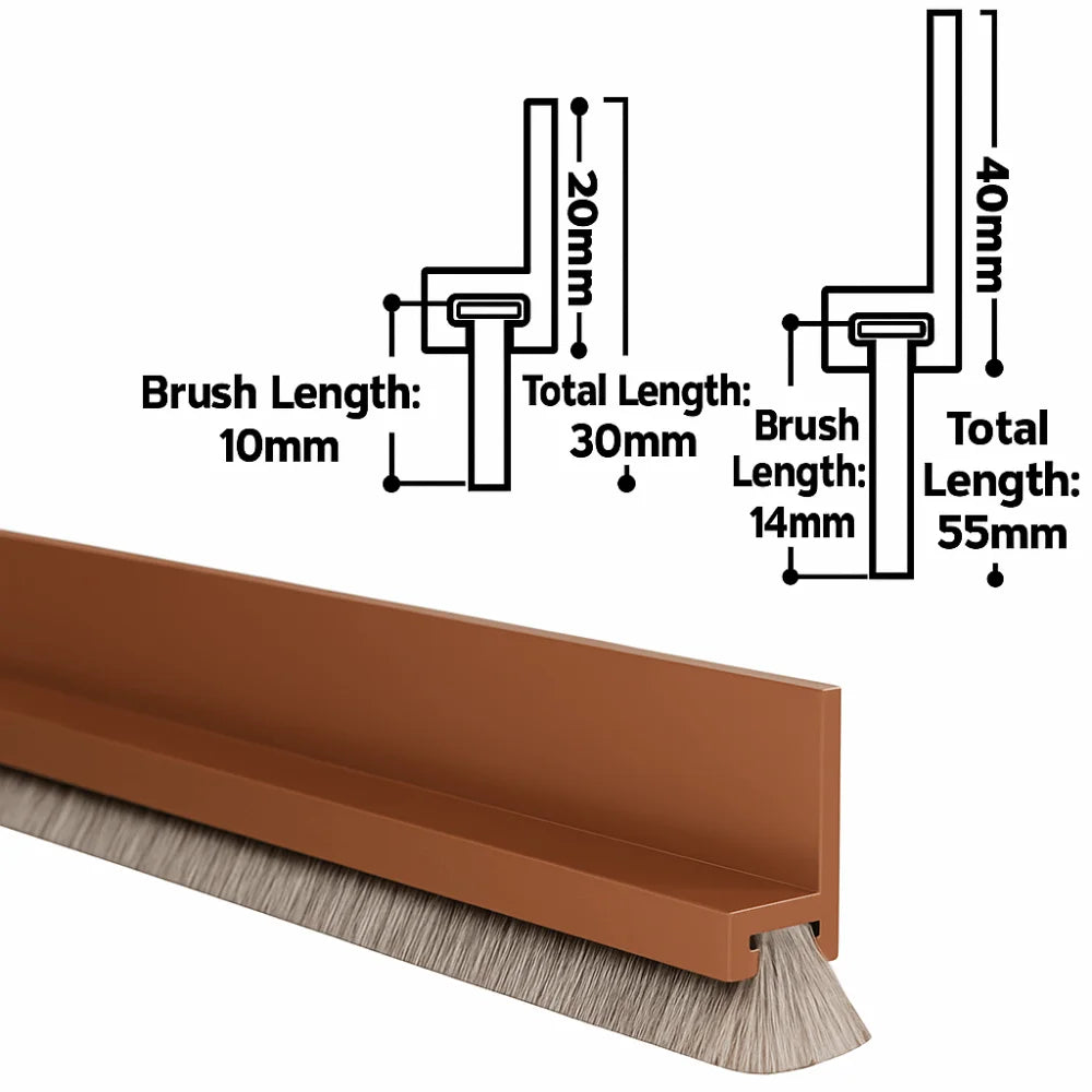 Self-Adhesive Door Draft Stopper Brush Seal Strip | Soundproof Door Seal Strip Richie's