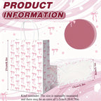 Pink Bow Paper Gift Bags with Handles | Party Favor Bags 6/10pk Paper Gift Bags Richie's