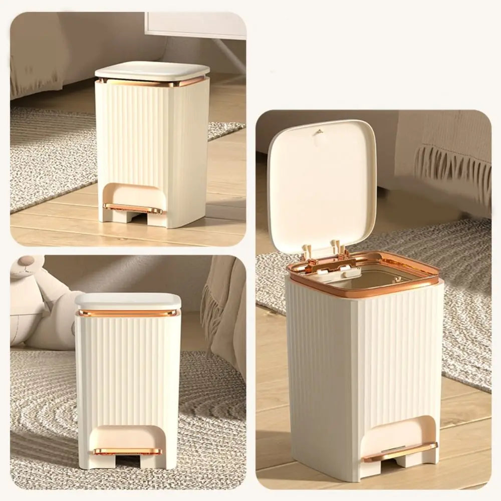 Large Lidded Trash Can 9L/12L – Leak-Proof PP Wastebasket Lidded Trash Can Richie's