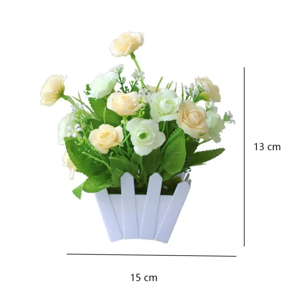 Pink Artificial Potted Flowers – Faux Plant Indoor Home Décor Artificial Potted Flower Richie's