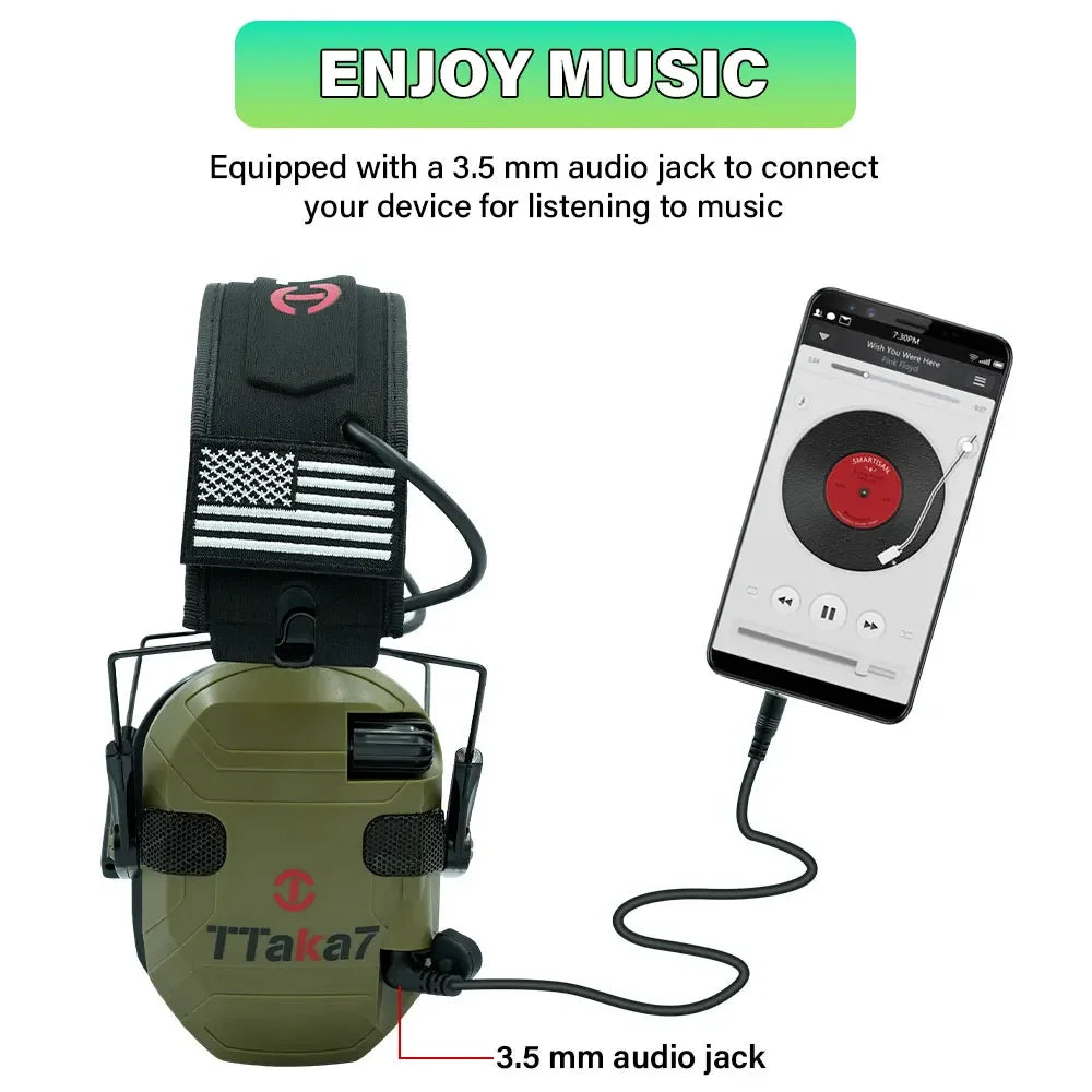 Tactical Electronic Shooting Earmuff 22NRR Foldable Headset Electronic Shooting Earmuff Richie's