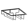 Iron Under Cabinet Wine Glass Holder Rack – Black | 2–6 Slots Wine Glass Rack Richie's 2 slots