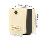 Foldable Hanging Trash Can – Collapsible Wall Mount Waste Bin Hanging Trash Can Richie's Beige-S