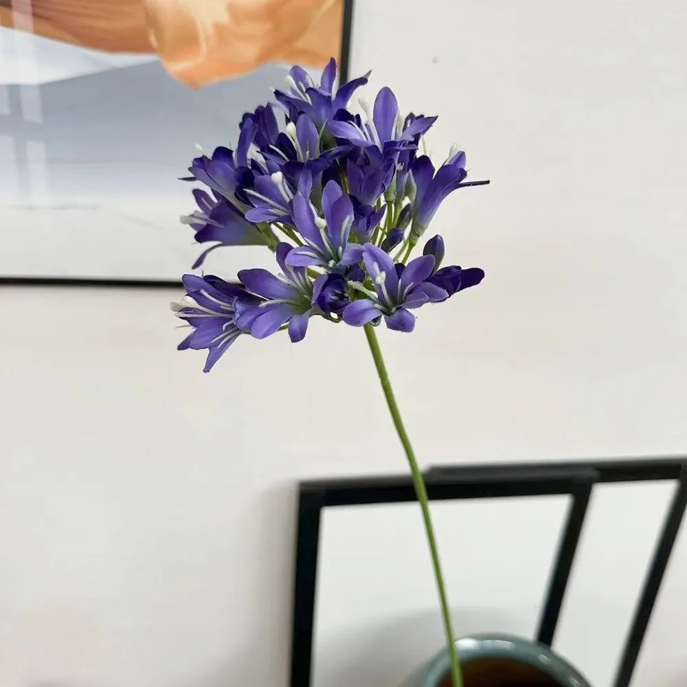 Artificial Agapanthus Flower Branch 75cm – Faux Floral Decor Artificial Flower Branch Richie's Blue-Purple
