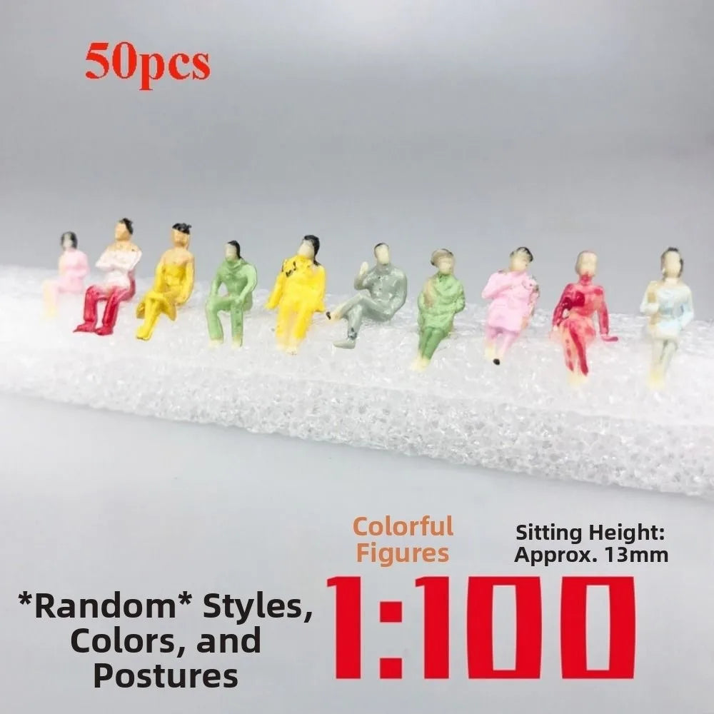 Scale Model People Figures 1:25–1:300 Mixed Poses 10/50pcs Model Miniature Figures Richie's 1-100 Sit 50pcs