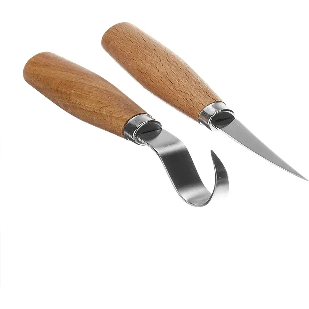 Hook Knife Wood Carving Tool – Ergonomic Spoon & Bowl Chisel Wood Carving Knife Richie's