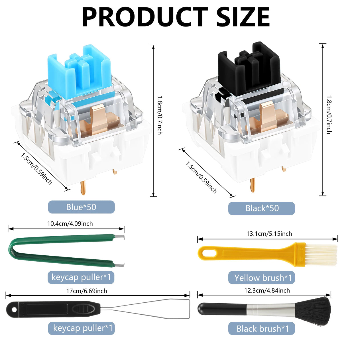 150/50Pcs 3-Pin RGB Mechanical Keyboard Switches + Puller Tools Keyboard Switch Set Richie's