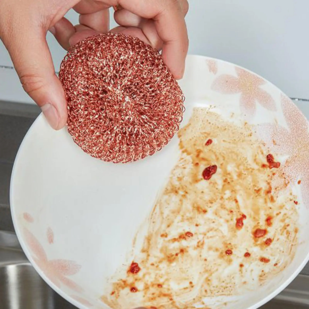 Copper Wire Pot Scrubbers Non-Scratch Dish Brush Set of 2 Kitchen Scrubber Brush Richie's Default Title