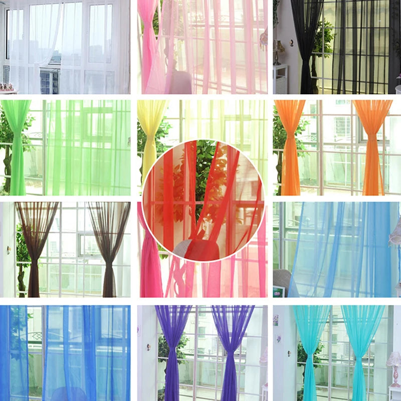 Sheer Gauze Curtain Panel – Modern Light Luxury 100% Polyester Sheer Curtain Panel Richie's