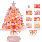 45cm Mini Tabletop Christmas Tree Set with Colored Ornaments Mini Christmas Tree Richie's Pink 2 45cm