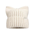 Cat Ear Beanie Hat for Women – Cute Warm Knit Winter Cap Knit Beanie Hat Richie's Beige One size