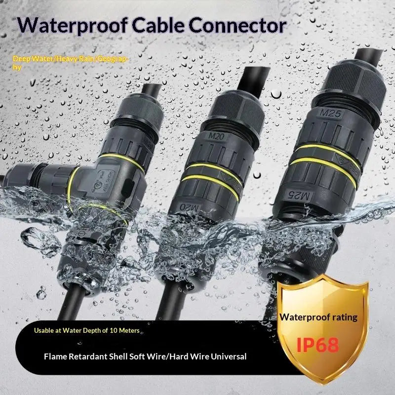 M16 IP68 Waterproof Junction Box 2/3 Way Cable Connector Waterproof Cable Connector Richie's