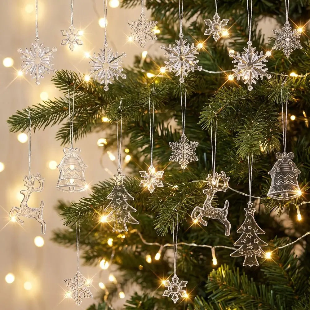 Acrylic Crystal Snowflake Ice Drop Christmas Tree Ornaments Christmas Tree Ornaments Richie's