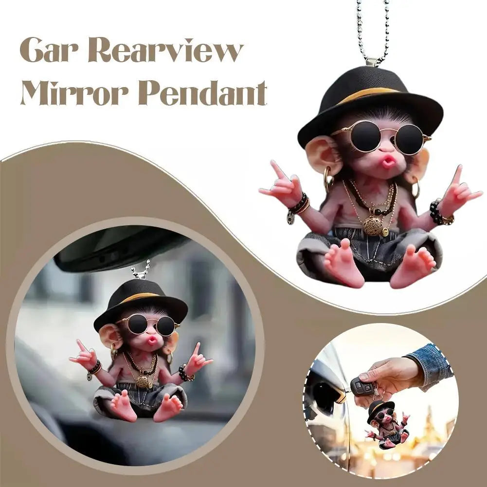 2D Acrylic Monkey Pendant – Car, Bag & Christmas Ornament Acrylic Ornament Pendant Richie's