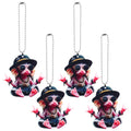 4 Pcs 2D Acrylic Hip Hop Monkey Car Rearview Mirror Charms Car Interior Charm Richie's 4 Packs