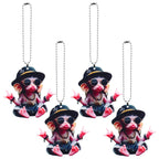 4 Pcs 2D Acrylic Hip Hop Monkey Car Rearview Mirror Charms Car Interior Charm Richie's 4 Packs