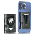 Zeeker 5-in-1 Minimalist Wallet with AirTag Slot & Money Clip Minimalist Wallet Richie's green