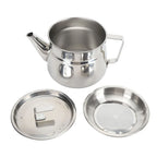 Stainless Steel Oil Strainer Pot 1200ml Grease Container Oil Strainer Pot Richie's Silver