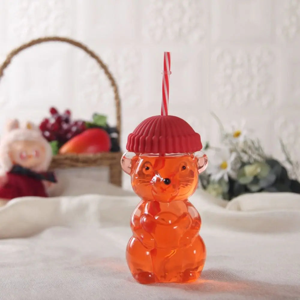 Mouse Glass Cup with Lid & Straw – Cute Borosilicate Mug Glass Novelty Mug Richie's