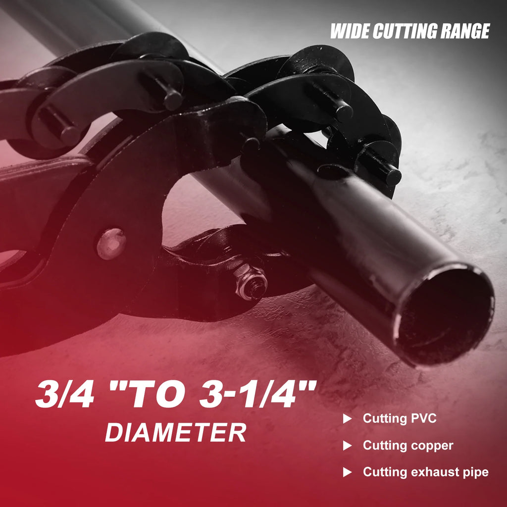 Carbon Steel Chain Exhaust Pipe Cutter 3/4" to 3-1/4" Pipe Cutting Tool Richie's