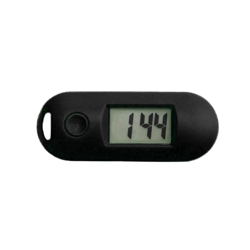 Mini LCD Keychain Clock Luminous Backlight Digital Watch Mini Keychain Clock Richie's Black