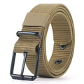 Unisex Canvas Pin Buckle Belt – Outdoor Sports Eyelet Belt Canvas Belt Richie's Khaki