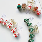 Santa & Reindeer Christmas Hair Claw Clip – Large Shark Clip Christmas Hair Clip Richie's