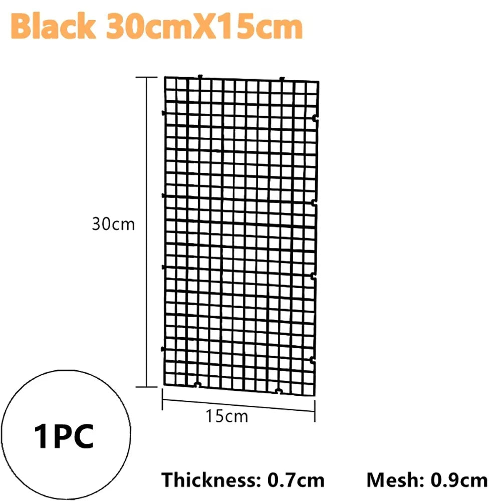 Plastic Isolation Grid Board 30x30cm Aquarium Divider Tray Aquarium Grid Divider Richie's Black 30x15cm