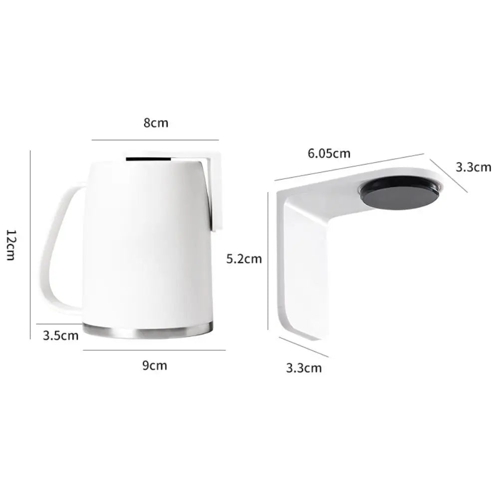 304 Stainless Steel Magnetic Mouthwash Cup – No-Drill 400ml Bathroom Cup Holder Richie's