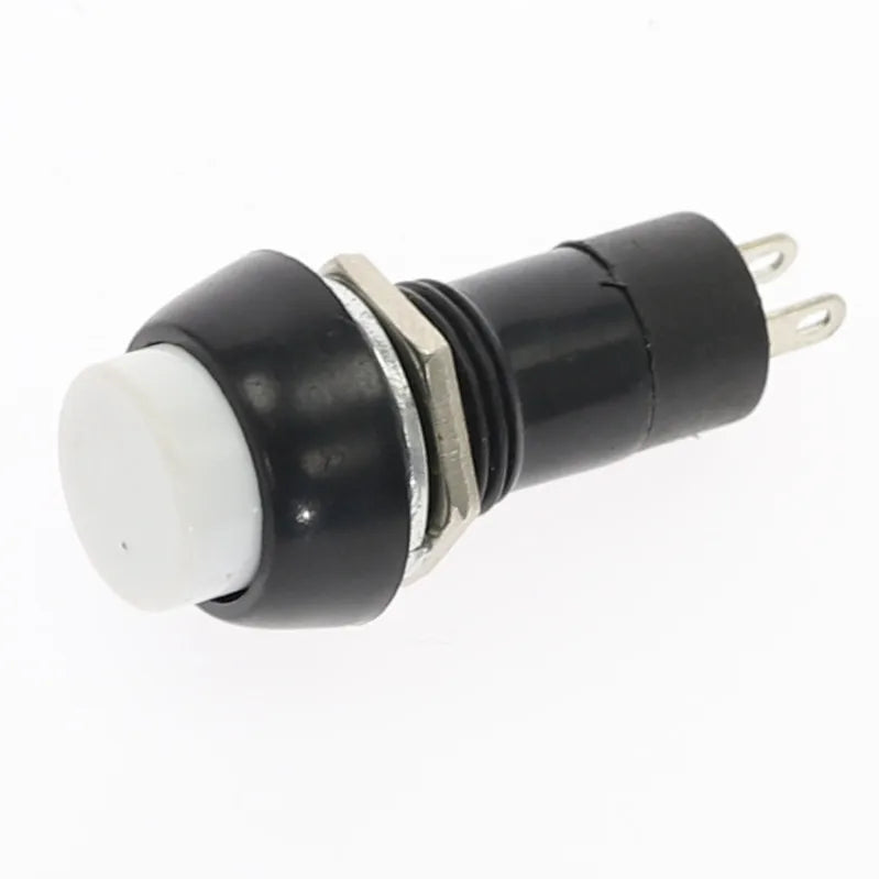 12pcs 12mm Push Button Switch Latching Momentary PBS-11A/B 6 Colors Push Button Switch Richie's WHITE Self-locking