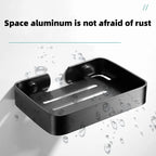 Black Aluminum Wall Mounted Soap Dish Holder – Bathroom Basket Soap Dish Holder Richie's