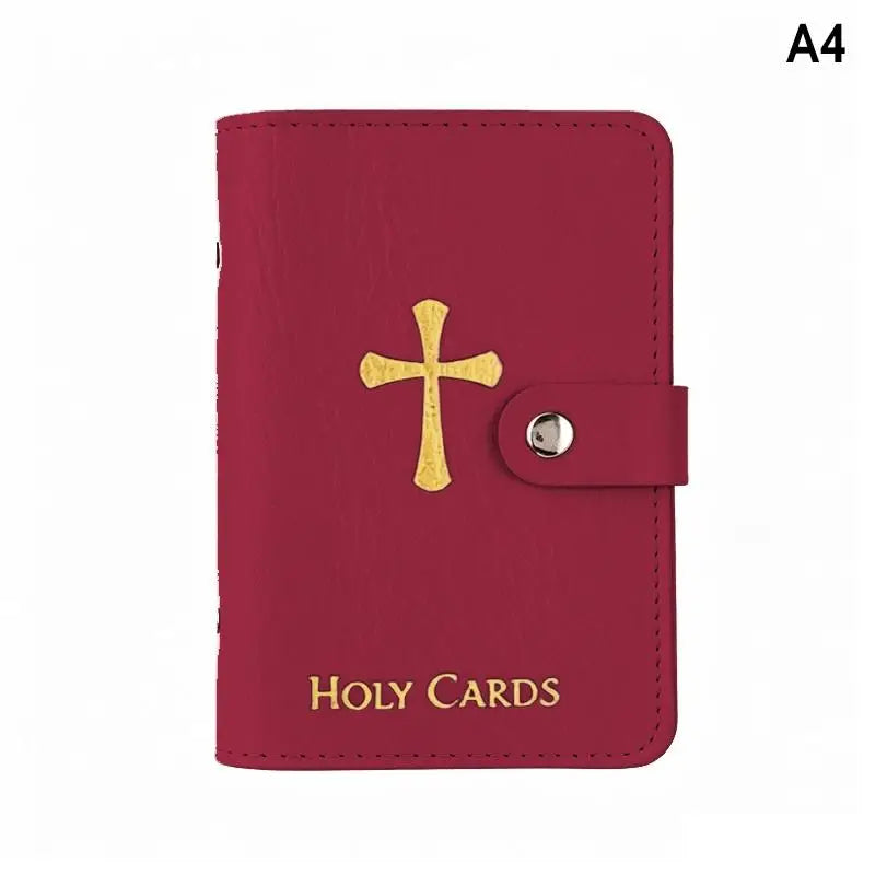 Leather Holy Card Holder – Prayer Card Organizer, Snap Close Card & ID Holder Richie's A4